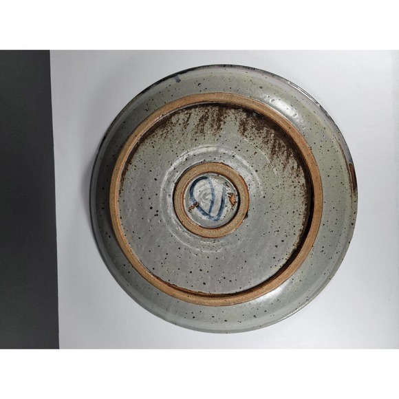 JOHN FREIMARCK STUDIO ART POTTERY VINTAGE SIGNED 14.5" SHALLOW BOWL TRAY PLATE - Picture 3 of 7